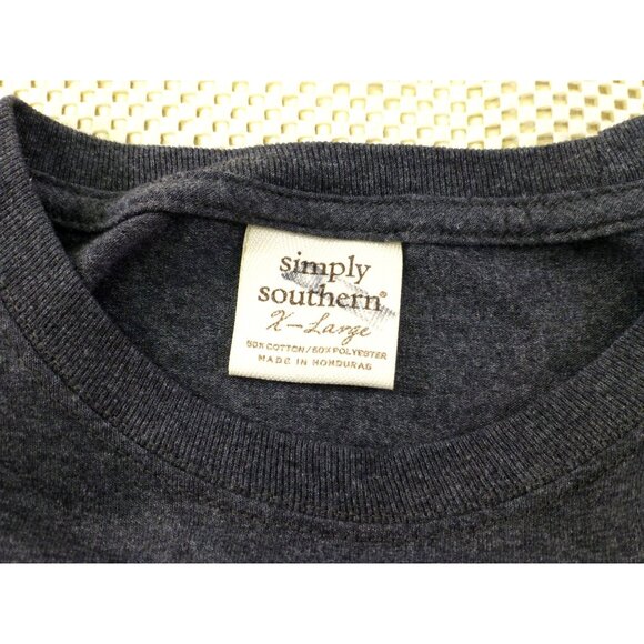 Simply Southern Pink Jeep Charcoal Graphic T-Shirt XL "Let Your Soul Lead The Wa - Picture 5 of 12